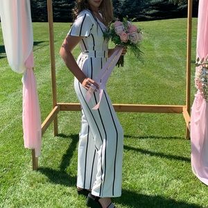 Crystal Dolls: Womens black&white jumpsuit, size 7